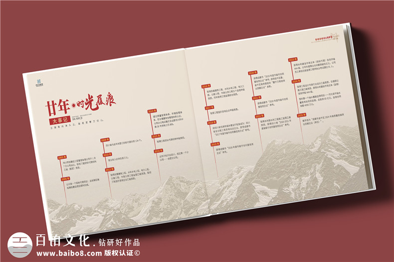 建筑行業(yè)公司成立20周年紀(jì)念冊(cè)-工程公司周年慶畫冊(cè)
