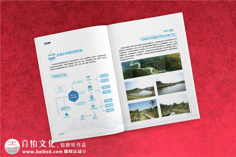 水處理凈化工程公司宣傳手冊(cè)設(shè)計(jì)-工業(yè)固廢處置環(huán)評(píng)企業(yè)畫(huà)冊(cè)制作