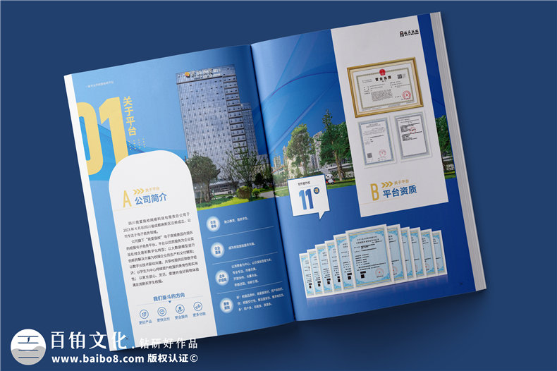 電商平臺(tái)簡(jiǎn)介宣傳冊(cè)設(shè)計(jì)-校服電商采購(gòu)平臺(tái)畫冊(cè)