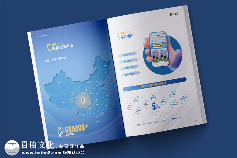 電商平臺(tái)簡(jiǎn)介宣傳冊(cè)設(shè)計(jì)-校服電商采購(gòu)平臺(tái)畫冊(cè)